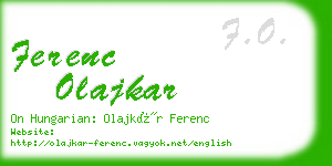 ferenc olajkar business card